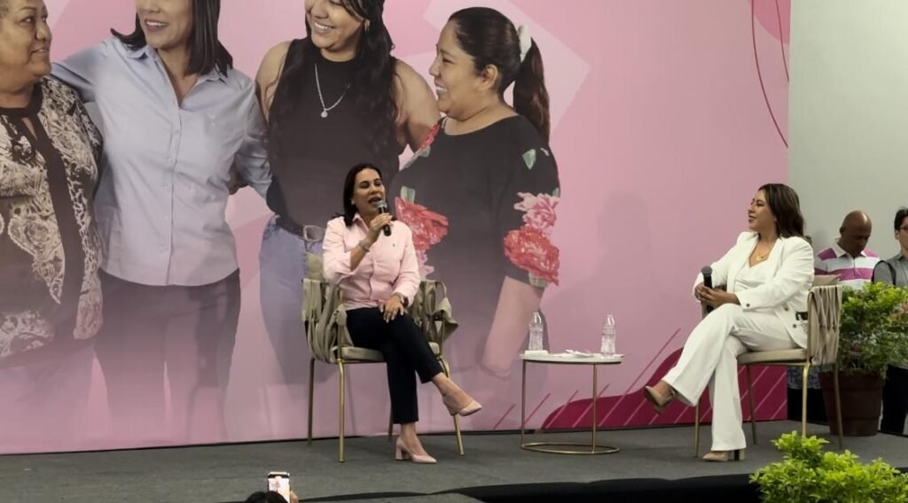 Ante cientos de mujeres, Lorena Alfaro denuncia la violencia que ejerce en su contra, Irma Leticia González Sánchez