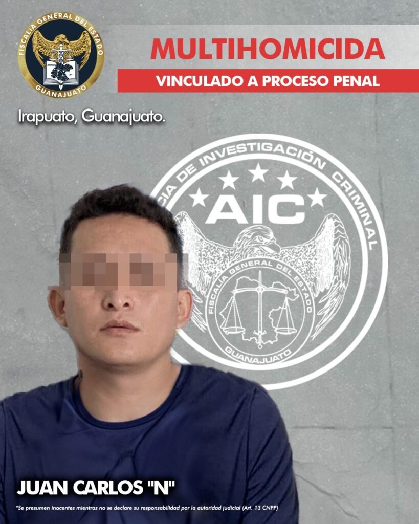 La Fiscalía de Guanajuato deja en la cárcel a presunto multihomicida de Irapuato