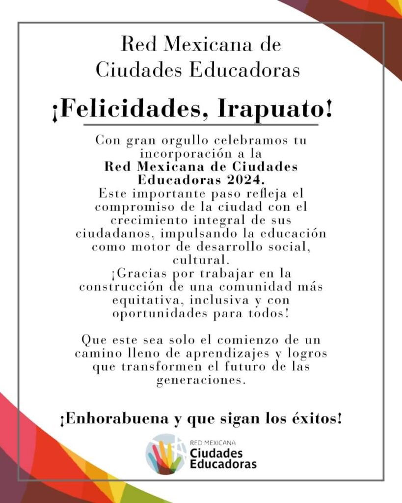 SE INCORPORA IRAPUATO COMO CIUDAD EDUCADORA