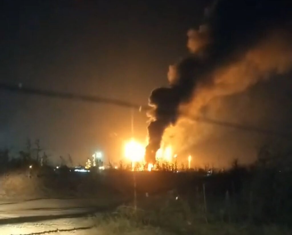 Incendio en la refinería de Salamanca