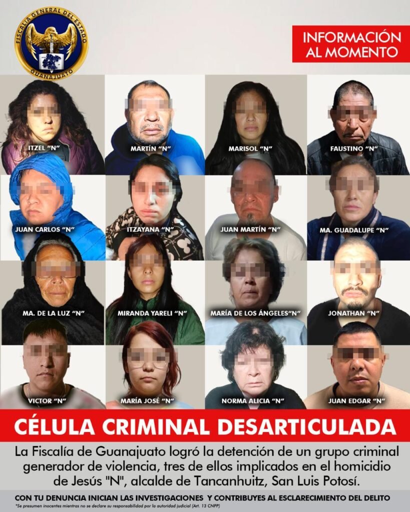 Desarticulan célula criminal vinculada al asesinato de alcalde en San Luis Potosí