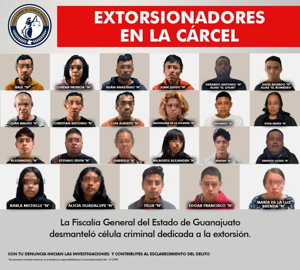 Desmantela FGE red de extorsionadores que operaban en Irapuato