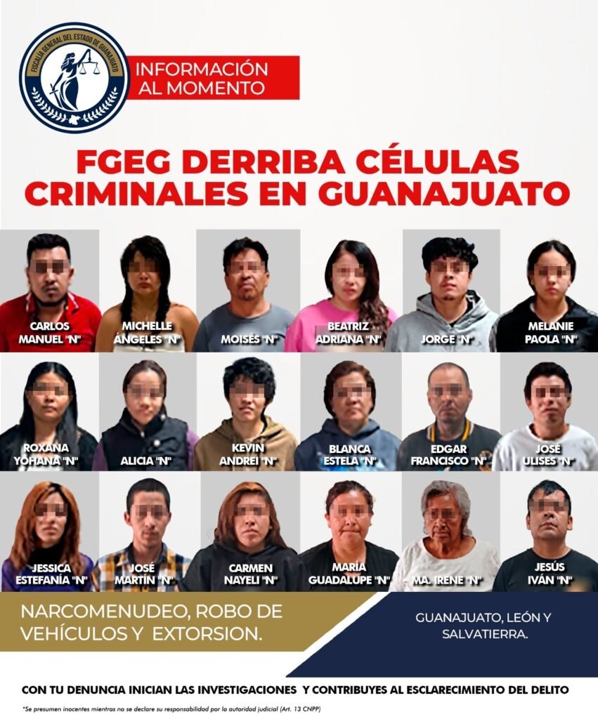 Caen 18 criminales en Guanajuato